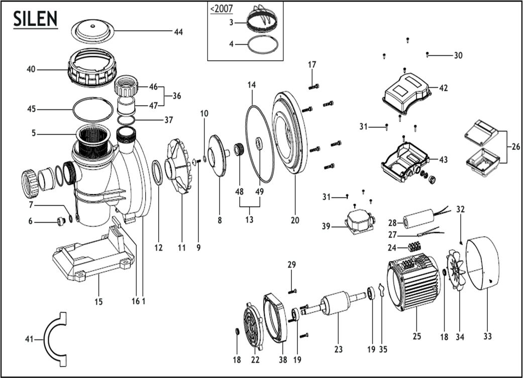 Silen onderdelentekening