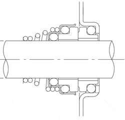 Ebara mechanical seal DWO DWC Sic-Sic-Viton