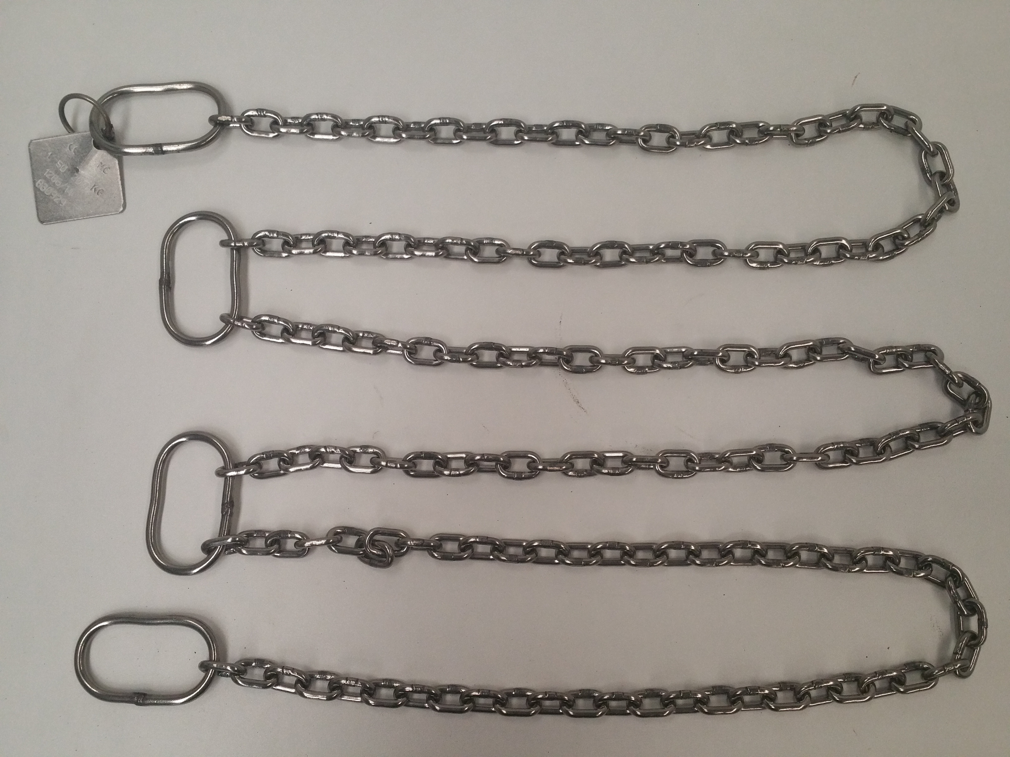 RVS316 Hijsketting, 2 meter, 200 kg, incl. certificaat