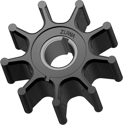 Zuwa impeller NBR type A kunststof asbus